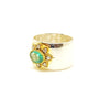 Emerald and Diamond Sunflower Ring