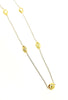 Petite Stationed Yellow Diamond Necklace In 14k Yellow & White Gold