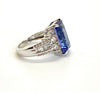 Extraordinary Collection: Tanzanite And Diamond Ring In 14k White Gold(AD NO 2792)