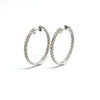 Diamond French Pave Inside Out Hoop Earrings