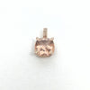 Morganite And Diamond  Pave Pendant set with 14k Rose gold