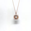 Morganite And Diamond  Pave Pendant set with 14k Rose gold