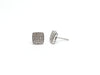Mini Micropave  Diamond Button Earrings