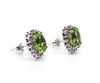 Peridot And Diamond Cluster Earring Ad No. 0796