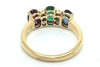 Multi-color Precious 3 Stone Ring Ad No.0485