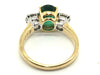 Emerald & Diamond Classic 3 Stone Ring AD No. 0418