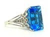 Blue Topaz & Diamond Arrow Ring /Item code: RNG 10