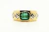 Emerald And Princess Cut Diamond Band Ring Ad No. 0685