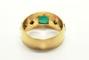 Emerald And Princess Cut Diamond Band Ring Ad No. 0685