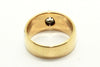 Six Prong Chanel Bordered Yellow Gold Ring AD No. 0807