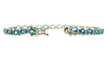 Blue Topaz and Cubic Zirconia Bracelet in Sterling Silver