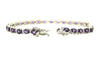 Amethyst & Cubic Zirconia Bracelet in Sterling Silver