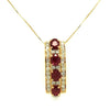 Ruby And Diamond Parallel Bar Pendant Ad No.0608