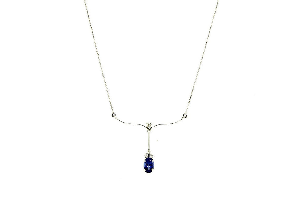 Tanzanite & Diamond Delicate Necklace AD No.0640
