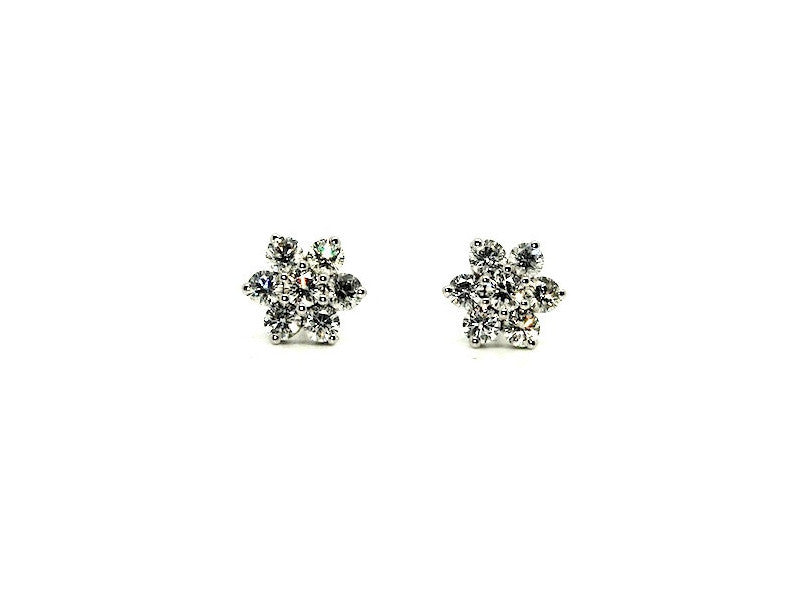 Sparkle Diamond Cluster Earrings Ad No. 0138