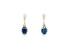 Classic Blue Sapphire And Diamond Drop Earring Ad No. 0994