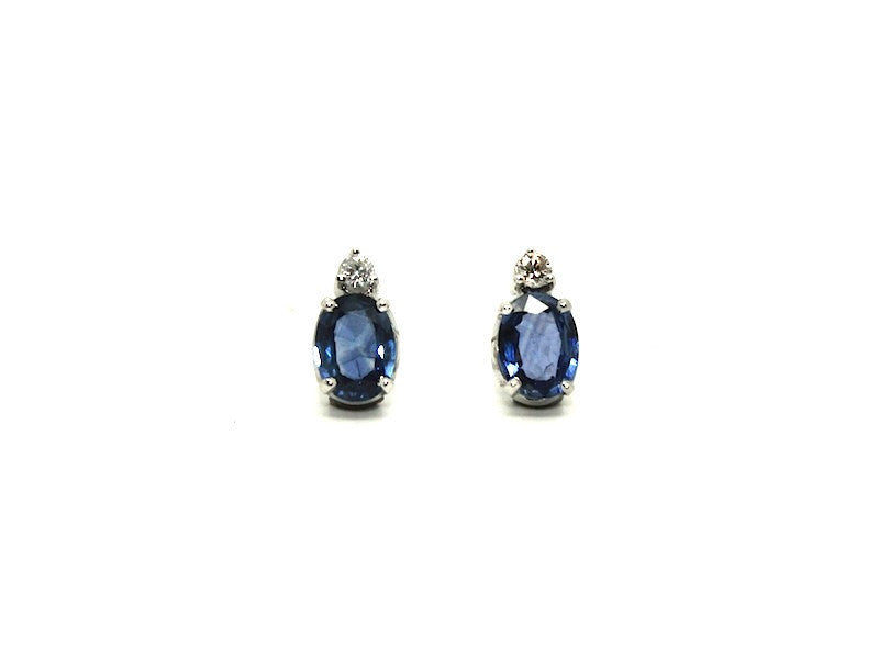 Blue Sapphire And Diamond Classic Stud Ad No. 0868 (6/8mm)