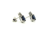 Blue Sapphire And 6 Diamond Earring Ad No .0878 (6/8mm)