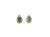 Emerald And Diamond Wire Drop Stud Ad No.029 (6/8mm)