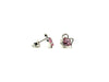 Pink Sapphire And Diamond Trigrand Earring Ad No. 044 (6/4mm)