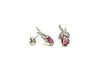 Pink Sapphire And Diamond X Earring Ad No.0186 (6/8mm)