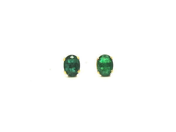 Emerald Stud Oval Cut Ad No.0734 (6/8mm )