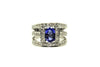 Channel Tanzanite And Pave Diamond Ring / Item Code: RNG 21