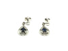 Blue Sapphire And Diamond Double Wire Dangling Earring Ad No.0892