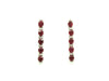 Ruby & Diamond 5-stone Earring Ad No.0209