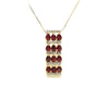 Ruby And Diamond 3row Parallel Pendant Ad No.0978