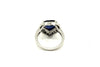 Blue Sapphire & Diamond Pave Cluster Heart Ring Ad No. 0669