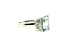 Aquamarine & Diamond Elegant Ring Ad No.0990