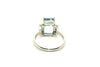 Aquamarine & Diamond Elegant Ring Ad No.0990