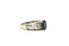 Blue Sapphire & Diamond Filigree Ring Ad No.0664