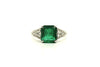 Emerald & Trillion Cut Diamond Ring Ad No.0470