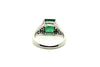 Emerald & Trillion Cut Diamond Ring Ad No.0470