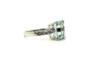 Aquamarine & Diamond Classic Ring Ad No.1141