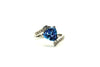 Trillion Blue Topaz & Diamond Ring Ad No. 0854