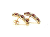 Ruby And Diamond 2row Parallel Earring Ad No.0986