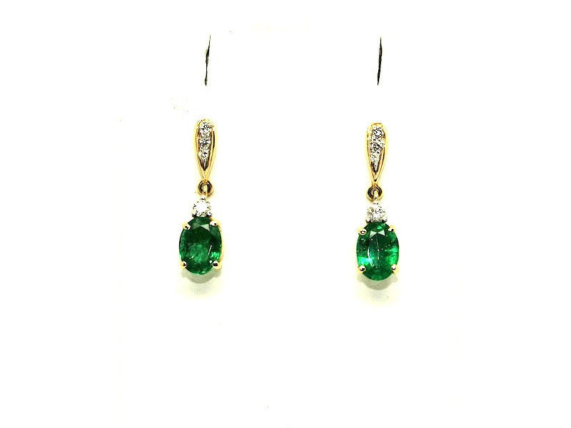Emerald And Diamond Classic Earring  Ad No. 0223