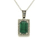 Emerald And Diamond  Halo Pendant Ad No.0534