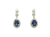 Pear Shape Blue Sapphire And Diamond Drop Earring Ad No.0984