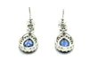 Pear Shape Blue Sapphire And Diamond Drop Earring Ad No.0984