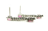 Halo Pink Sapphire And Diamond Dangle Earring Ad No. 0790