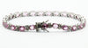 Pink Sapphire And Diamond Tennis Bracelet Ad No.0959
