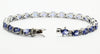 Tanzanite And Diamond Tennis Bracelet Ad No.0692