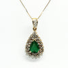 Emerald And Diamond Double Clustered Pendant Ad No.0547