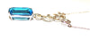 Blue Topaz & Diamonds Necklace AD No.0637