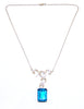 Blue Topaz & Diamonds Necklace AD No.0637
