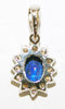 Blue Sapphire And Diamond Pendant AD No. 0620